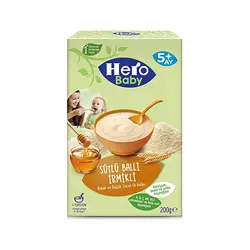 غذای کمکی هیرو بیبی عسل و سمولینا شیری 200 گرم