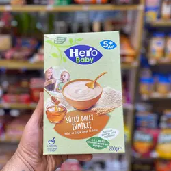 غذای کمکی هیرو بیبی عسل و سمولینا شیری 200 گرم