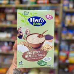 غذای کمکی هیرو بیبی هشت غله و پنیر شیری 200 گرم