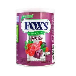 آبنبات کریستالی فاکسز Fox's خانواده توت ها ۱۸۰ گرم
