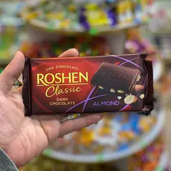 تابلت شکلات تلخ کلاسیک بادام روشن(ROSHEN) ۹۰ گرمی