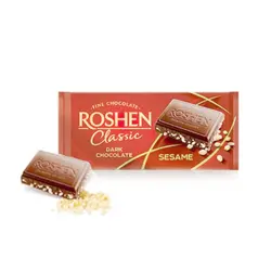 تابلت شکلات تلخ کنجد روشن(ROSHEN) ۹۰ گرمی