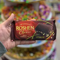 تابلت شکلات تلخ کنجد روشن(ROSHEN) ۹۰ گرمی