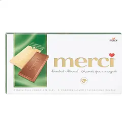 شکلات تبلت مرسی فندوق و بادام 125 گرم