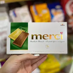 شکلات تبلت مرسی فندوق و بادام 125 گرم