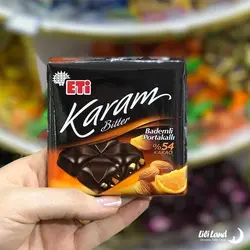 تابلت شکلات تلخ اتی کارام پرتقال و بادام 54%