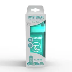 شیشه شیر طلقی 260 میلی لیتر تویست شیک فیروزه ای«Twistshake» - لیتل بی بی