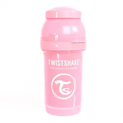 شیشه شیر طلقی 180 میلی لیتر تویست شیک صورتی پاستیلی«Twistshake» - لیتل بی بی