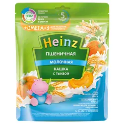 سرلاک گندم و کدو حلوایی با شیر هاینز ( Heinz )