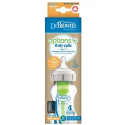 شیشه شیر پیرکس پهن 270 میل آپشن پلاس Drbrowns - لیتل بی بی