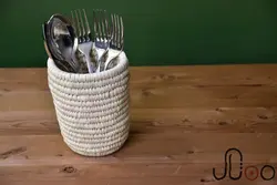 جا قاشق و چنگال حصیری مهتاک