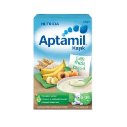 سرلاک موز و زردآلو و برنج و گندم با شیر آپتامیل Aptamil