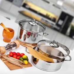 سرویس قابلمه استیل راسل RASEL ساخت ترکیه مدل R-175