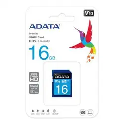 کارت حافظه‌ SDXC ای دیتا مدل Premier V10 کلاس 10 استاندارد UHS-I U1 سرعت 100MBps ظرفیت 16 گیگابایت