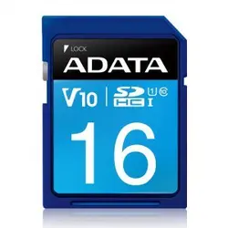 کارت حافظه‌ SDXC ای دیتا مدل Premier V10 کلاس 10 استاندارد UHS-I U1 سرعت 100MBps ظرفیت 16 گیگابایت
