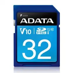 کارت حافظه‌ SDXC ای دیتا مدل Premier V10 کلاس 10 استاندارد UHS-I U1 سرعت 100MBps ظرفیت 32 گیگابایت