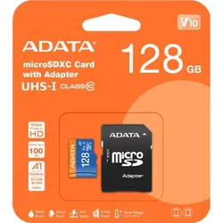 کارت حافظه UHS-I ای دیتا از نوع microSDHC/SDXC کلاس 10سرعت100MBps ظرفیت 128