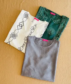 تونیک خامه ای دوزی کد624 - پوشاک لاویز استایل