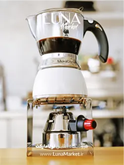 موکاپات بیالتی مدل موکا کریستال ۲ کاپ سفید