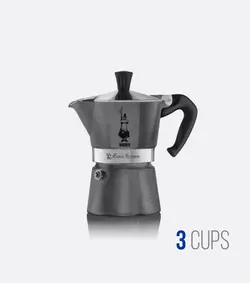 موکاپات بیالتی مدل موکااکسپرس 3 کاپ خاکستری • LunaMarket