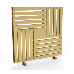 حوله خشک کن استیل توچال طلایی مات