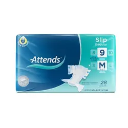 پوشک بزرگسال اتندز مدل چسبی سایز M9 بسته 28 عددی