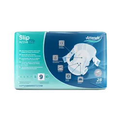 پوشک بزرگسال اتندز مدل چسبی سایز M9 بسته 28 عددی