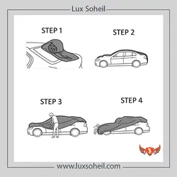 چادر تویوتا پرادو مدل راه راه ضد آب