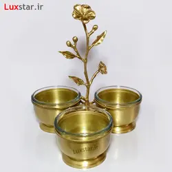 شکلات خوری برنجی سه خانه ایران کادو مدل 4065b