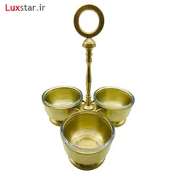 شکلات خوری سه خانه برنجی ایران کادو مدل 4063b