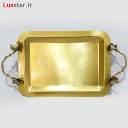 سینی برنجی بزرگ طرح پروانه