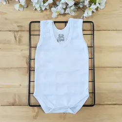 بادی رکابی سفید کد 2741 - زیردکمه