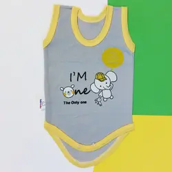 بادی رکابی طوسی طرح فیل سایز 0،1،2،3