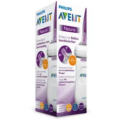 شیشه شیر نچرال طلقی 330 میلی لیتر +6mماه فیلیپس اونت «philips avent» - قیمت خرید | مادرآن