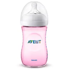 شيشه شير نچرال طلقي فيليپس اونت 260 ميلي ليتر صورتي «philips avent» - قیمت خرید | مادرآن