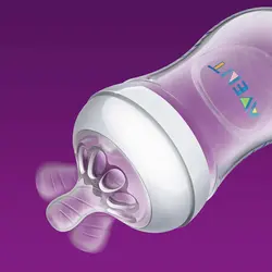 شيشه شير نچرال طلقي فيليپس اونت 260 ميلي ليتر صورتي «philips avent» - قیمت خرید | مادرآن