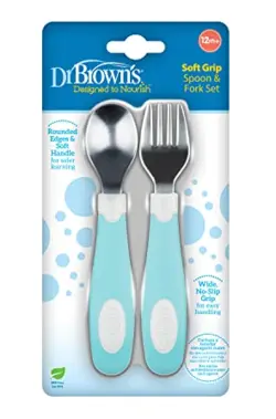 قاشق چنگال کودک دکتر براون (Dr Brown's) آبی - قیمت خرید | مادرآن