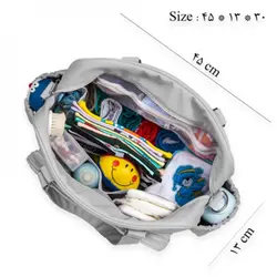 ساک لوازم نوزاد طرح چرم کوکالو دگمه دار رنگ صورتی - قیمت خرید | مادرآن