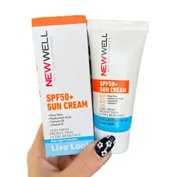 کرم ضد افتاب آلوئه ورا spf50 نیوول Newwel مناسب انواع پوست حجم 50 میل ا Newwel sunscreen spf50,volume 50 ml - قیمت خرید | مادرآن
