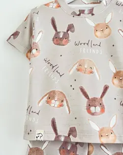 ست بلوز و شورت بچه گانه و کودک دخترانه و پسرانه شیک و فانتزی طرح خرگوش مناسب1234567تا7سال - قیمت خرید | مادرآن
