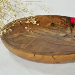 بشقاب چوب و رزینی چوب بلوط کد kn67