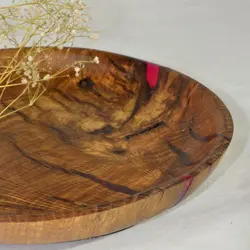 بشقاب چوب و رزینی چوب بلوط کد kn67