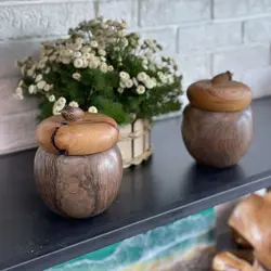 جا شکلات طرح بلوط چوب گردو کد kn65