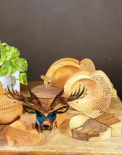 سرویس پذیرایی چوبی طرح بلوط کدKS27