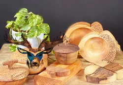 سرویس پذیرایی چوبی طرح بلوط کدKS27