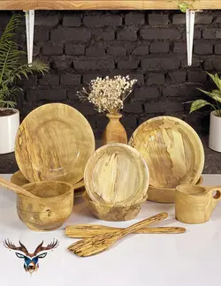 سرویس ظروف چوبی آشپزخانه کدKS16