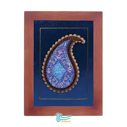 تابلو بته جقه سلام مجموعه چوب و مینا طرح صلوات