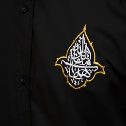 پیراهن آستین‌بلند با گلدوزی روی آستین و سینه