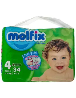 پوشک سایز 4 مولفیکس - molfix مناسب 7 تا 18 کیلو