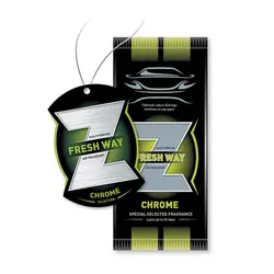 خوشبوکننده Fresh-way مدل کارتی Z رایحه CHROME
